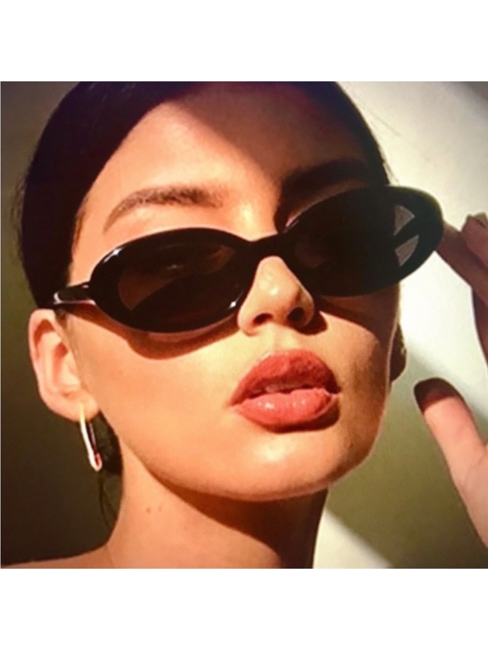 Black Oval Sunglasses NEW